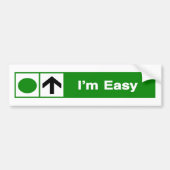 Ik ben Easy Ski Trail Sign Bumpersticker (Voorkant)