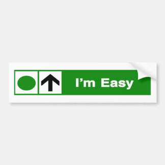 Ik ben Easy Ski Trail Sign Bumpersticker