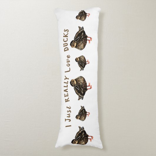 Ik ben echt dol op Ducks Body Pillow Lichaamskussen (Voorkant Verticaal)