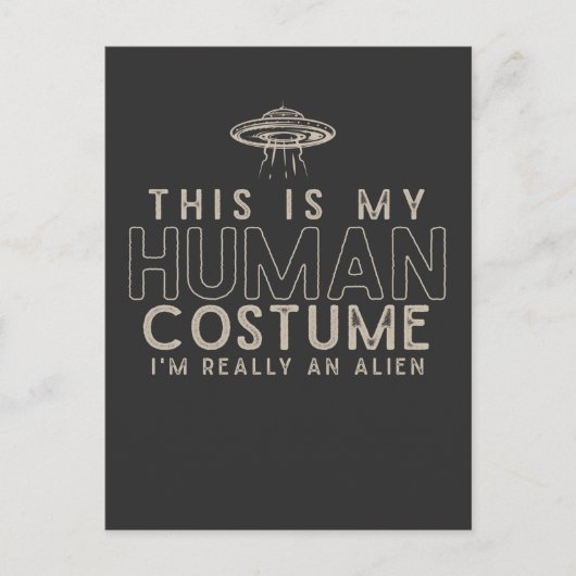 Ik ben echt een Alien Human Costume Briefkaart (Voorkant)