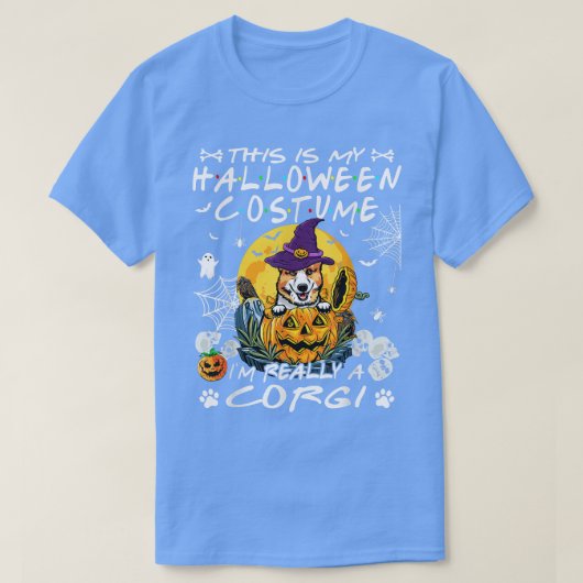 Ik ben echt een Corgi Hondenliefhebber Halloween C T-shirt (Design voorkant)