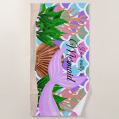 Ik ben echt een 🧜 ‍ ♀️ in de oceaan strandlaken (Voorkant)