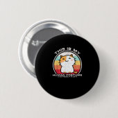 Ik ben echt een kat, grappige mannen van menselijk ronde button 5,7 cm (Voorkant /achterkant)