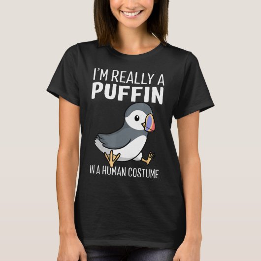 Ik ben echt een puffin in een humaan kostuum Shirt (Voorkant)