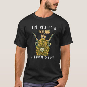 Ik ben echt een Schotse Hooglanders Rund Schotse H T-shirt
