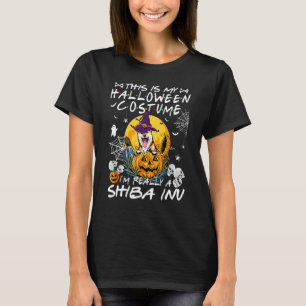 Ik ben echt een Shiba Inu hond Halloween kostuum T-shirt