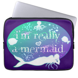 Ik ben echt een zeemeermin laptop sleeve