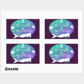 Ik ben echt een zeemeermin rechthoekige sticker (Vel)