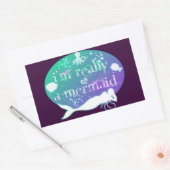 Ik ben echt een zeemeermin rechthoekige sticker (Envelop)