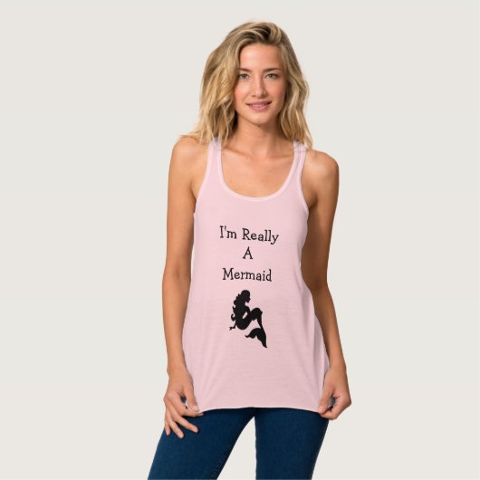 Ik ben echt een Zeemeermin Tanktop (Volledige Voorkant)