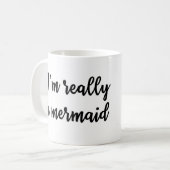 Ik ben echt een zeemeerminnende Mok (Voorkant links)