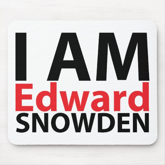 Ik ben Edward Snowden Mousepad Muismat (Voorkant)