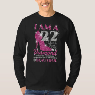 Ik ben een 22-jarige diamantvrouw 22e verjaardag t-shirt