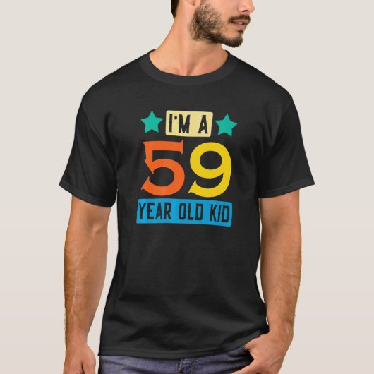 Ik ben een 59-jarig Kind 59ste verjaardag T T-shirt (Voorkant)