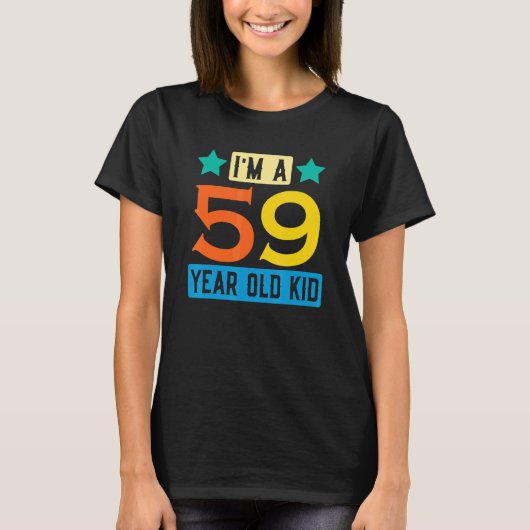 Ik ben een 59-jarig Kind 59ste verjaardag T T-shirt (Voorkant)