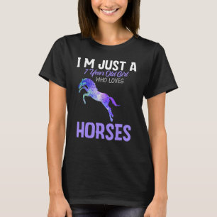 Ik ben een 7-jarig meisje dat houdt van paarden TI T-shirt