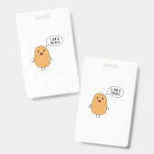 Ik ben een aardappel badge (Voor- en achterkant)
