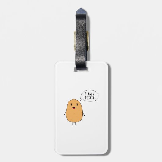 Ik ben een aardappel bagagelabel (Achterkant verticaal)