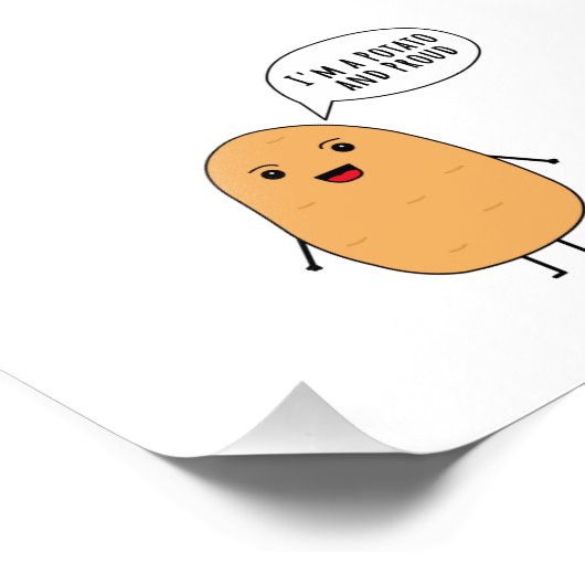 Ik ben een aardappel en trots foto afdruk (Hoek)