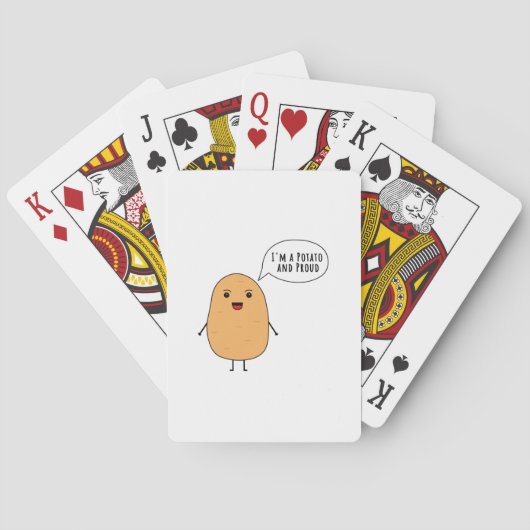 Ik ben een aardappel en trots pokerkaarten (Achterkant)