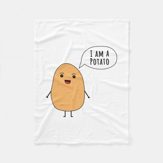 Ik ben een aardappel fleece deken (Voorkant)