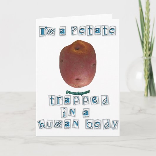 Ik ben een aardappel kaart (Voorkant)