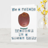 Ik ben een aardappel kaart (Gele Bloem)