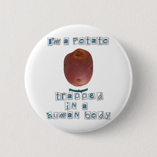 Ik ben een aardappel ronde button 5,7 cm (Voorkant)