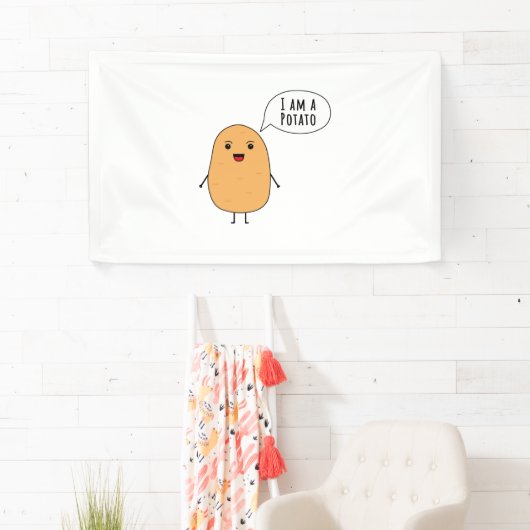 Ik ben een aardappel spandoek (Insitu)