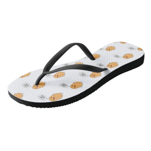 Ik ben een aardappel teenslippers (Schuin)