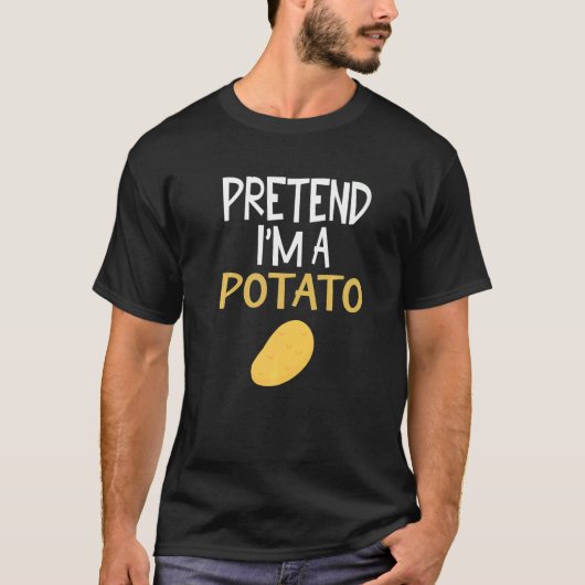 Ik ben een Aardappelkostuum Halloween L T-shirt (Voorkant)