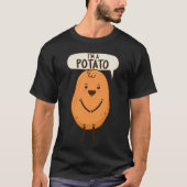 Ik ben een Aardappelspud Vegan Root Vegetable Tate T-shirt (Voorkant)