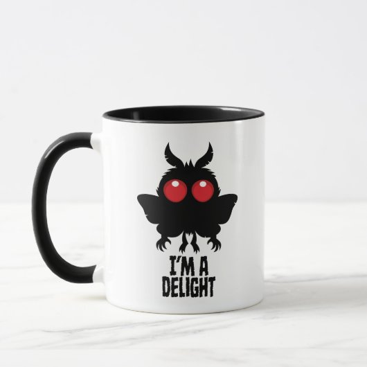 Ik Ben Een Aardige Mothman Griezelfluff Cryptid Mok (Links)