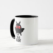 Ik Ben Een Aardige Mothman Griezelfluff Cryptid Mok (Voorkant links)