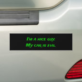 Ik ben een aardige vent bumpersticker (Op auto)