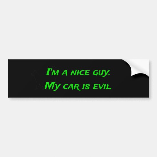 Ik ben een aardige vent bumpersticker (Voorkant)