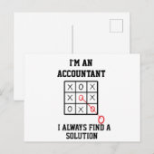 Ik ben een accountant die ik altijd een oplossing  briefkaart (Voorkant / Achterkant)