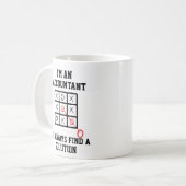 Ik ben een accountant die ik altijd een oplossing  koffiemok (Voorkant links)