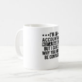 Ik ben een accountant, geen tovenaarsmuziek. koffiemok (Voorkant links)