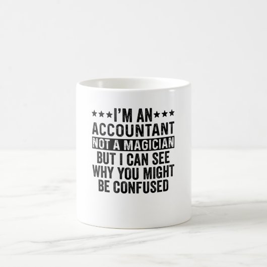 Ik ben een accountant, geen tovenaarsmuziek. koffiemok (Center)