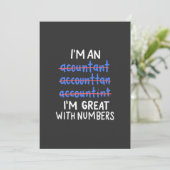 Ik ben een accountant kaart (Staand voorkant)