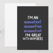 Ik ben een accountant kaart (Voorkant / Achterkant)