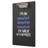 Ik ben een accountant klembord (Links)