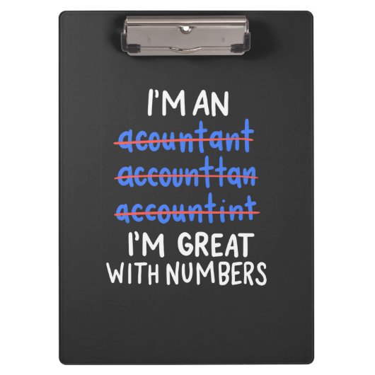 Ik ben een accountant klembord (Voorkant)