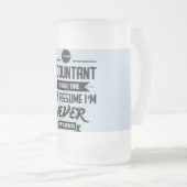 ik ben een accountant om tijd te besparen matglas bierpul (Voorkant rechts)