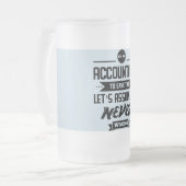 ik ben een accountant om tijd te besparen matglas bierpul (Voorkant links)