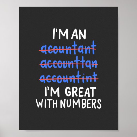 Ik ben een accountant poster (Voorkant)