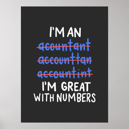 Ik ben een accountant poster (Voorkant)