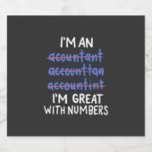 Ik ben een accountant sparkling wijnetiket (Enkel label)