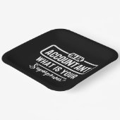 Ik ben een accountant wat ben je supermacht? papieren bordje (Gebogen)